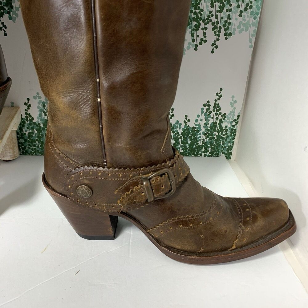 Leather Corral Western Boots Cowboy Cowgirl Size 7.5 Women - Picture 9 of 16